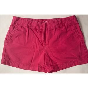 Ann Taylor LOFT Shorts Womens Size 8 Hot Pink Cotton Chino Pockets 3.5"